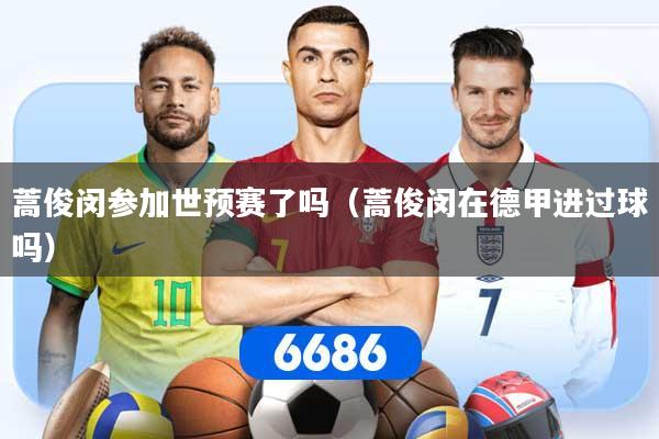 蒿俊闵参加世预赛了吗（蒿俊闵在德甲进过球吗）